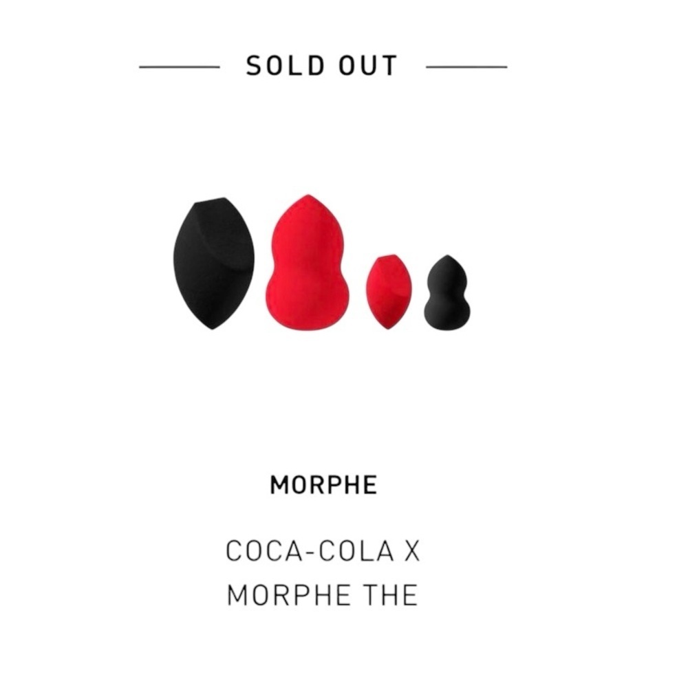 NEW Limited Edition Coca-Cola X Morphe The Quench Pack 4pc Sponges - Black & Red
